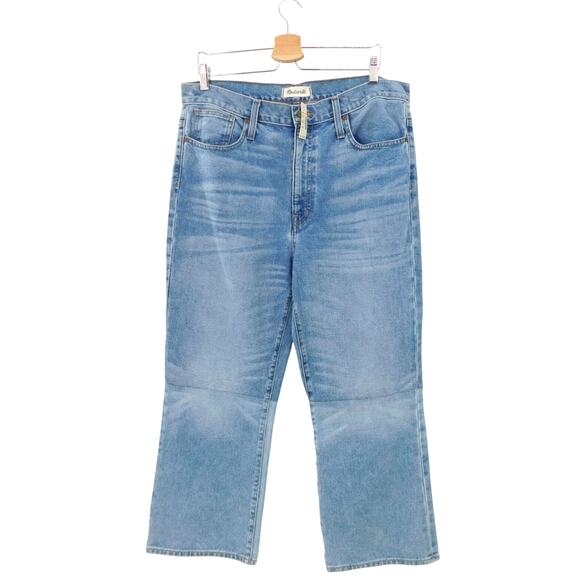 NWT Madewell Women's Blue Two-Tone Edition Retro Crop Bootcut Jeans Size 31‎ - Picture 1 of 5